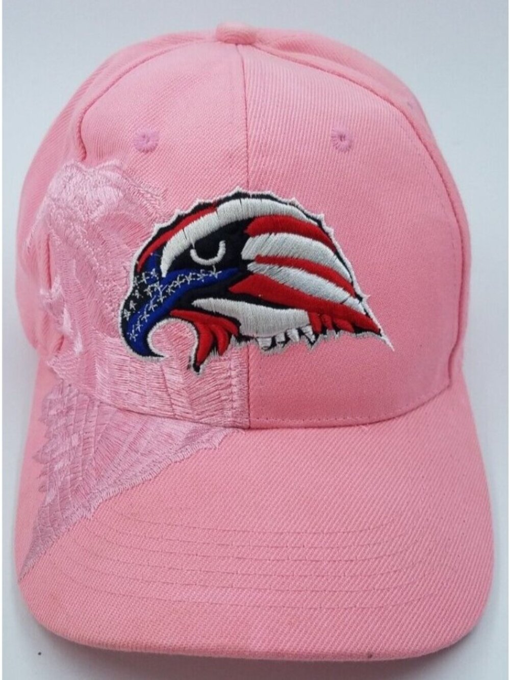 American Flag Patriotic Eagle USA Pink Adjustable Women's Baseball Hat Cap